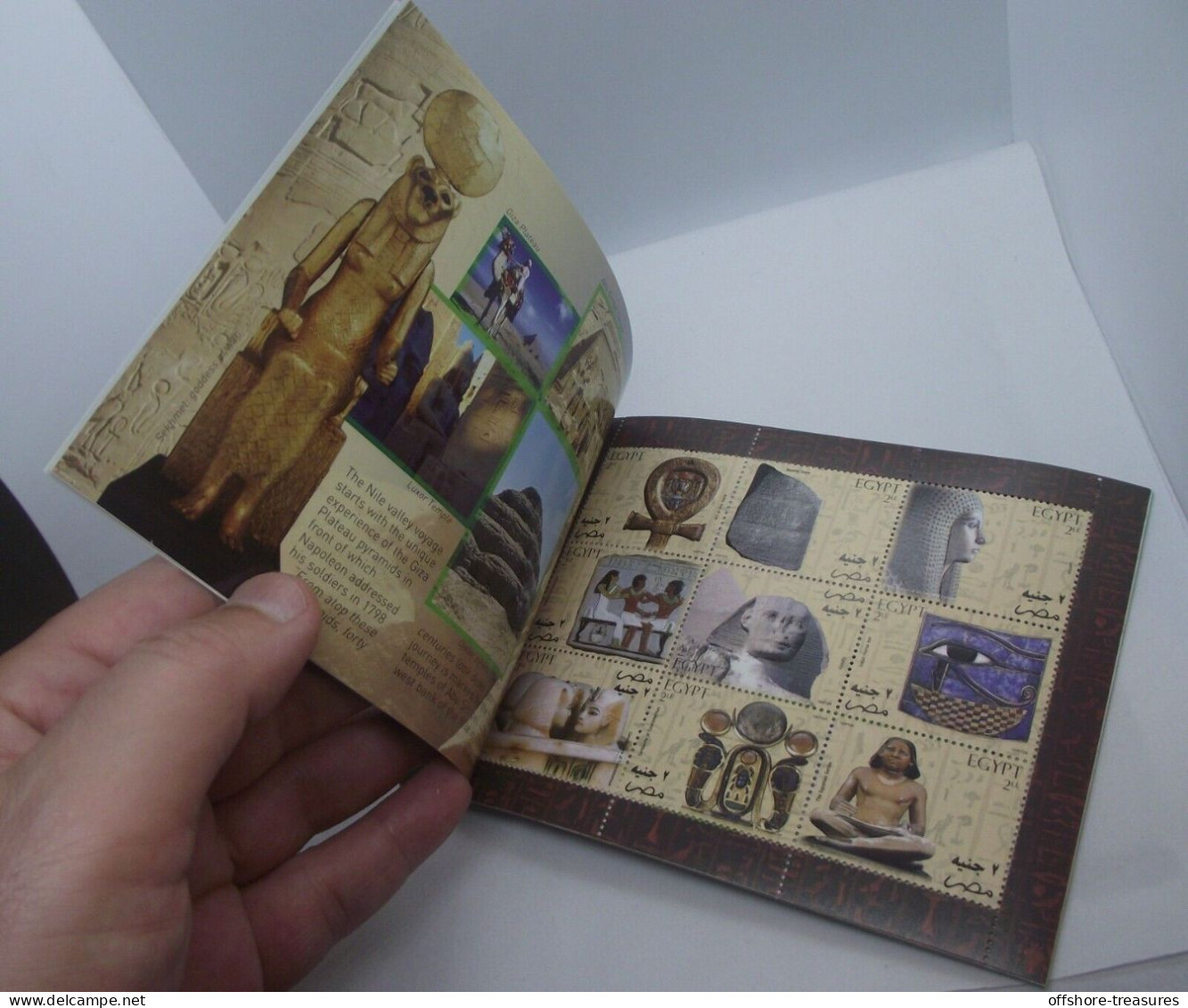 Egypt Treasures Full Booklet 2004 Incl 22 K Genuine Gold TUT Mask Stamp 10 POUND - Egypt Treasure EGYPTE - Ongebruikt