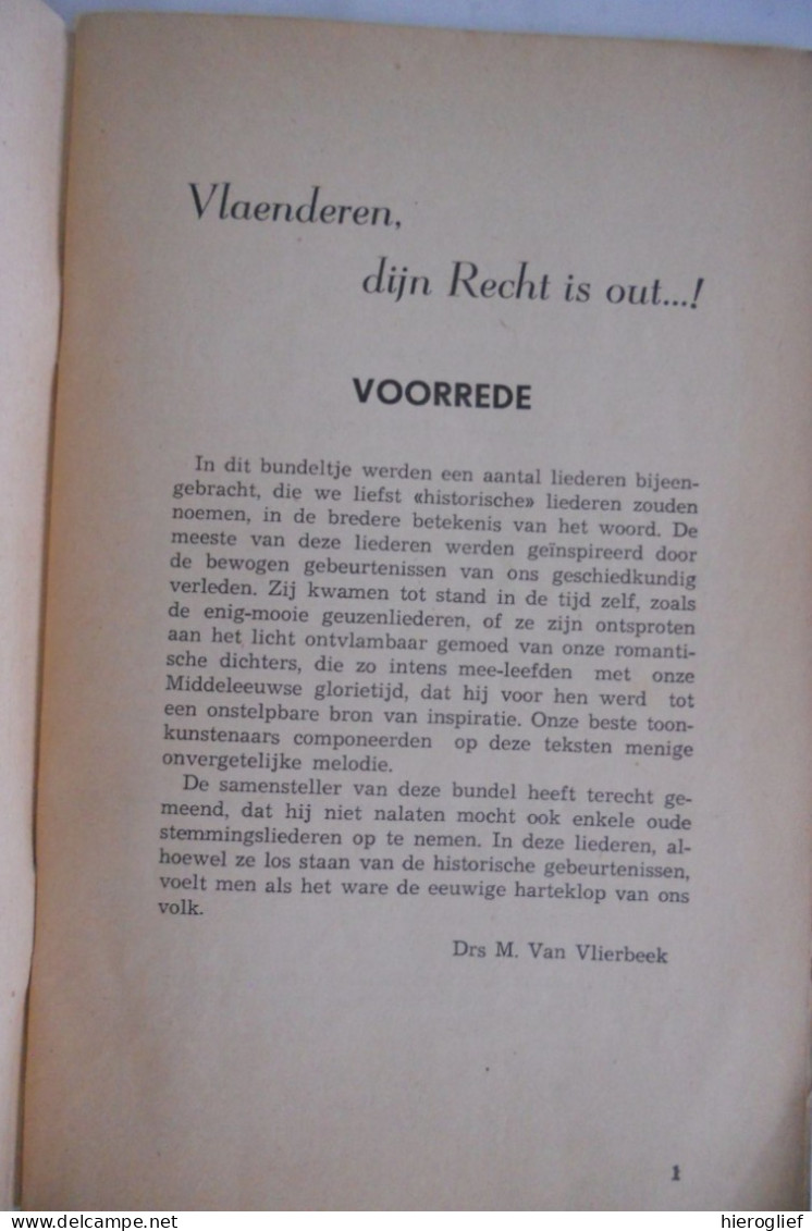 HET VERLEDEN LEEFT IN ONS Een Bundel Historische Volksliederen Verzameld Door Willem De Meyer VLAANDEREN - Histoire