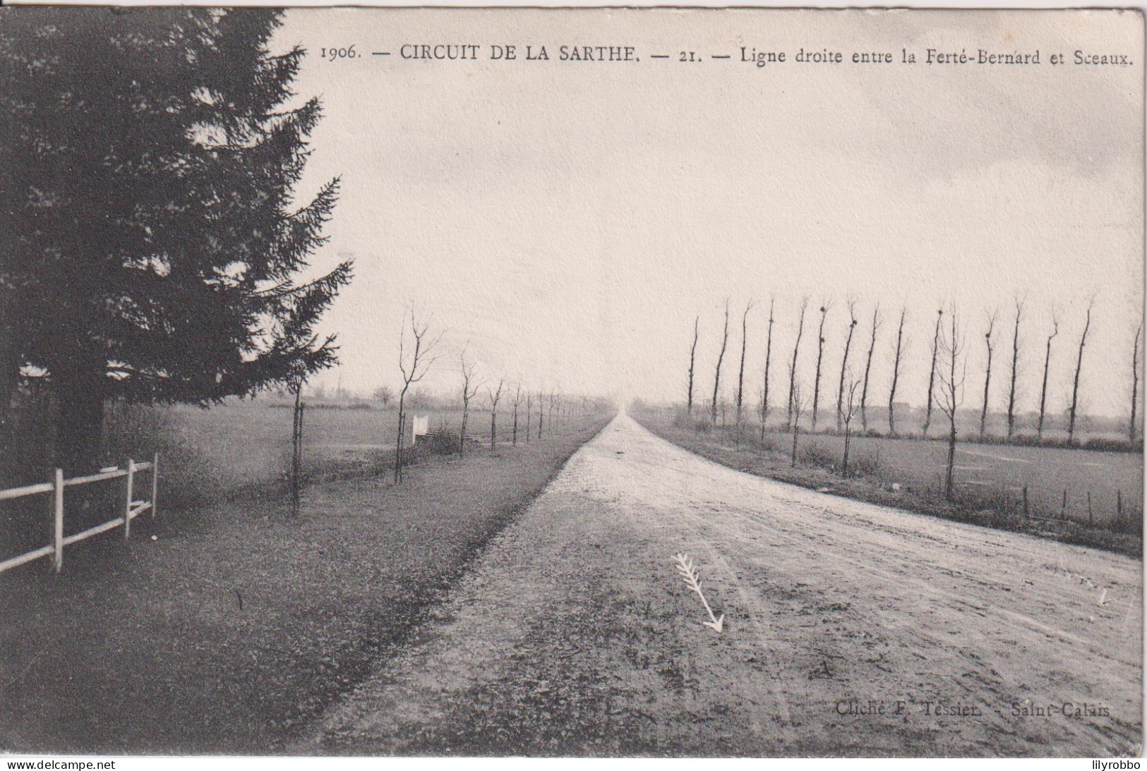 FRANCE - Circuit De La Sarthe 1906 - 11. Ligne Droite Entre La Ferte-Bernard Et Scaux - Le Mans