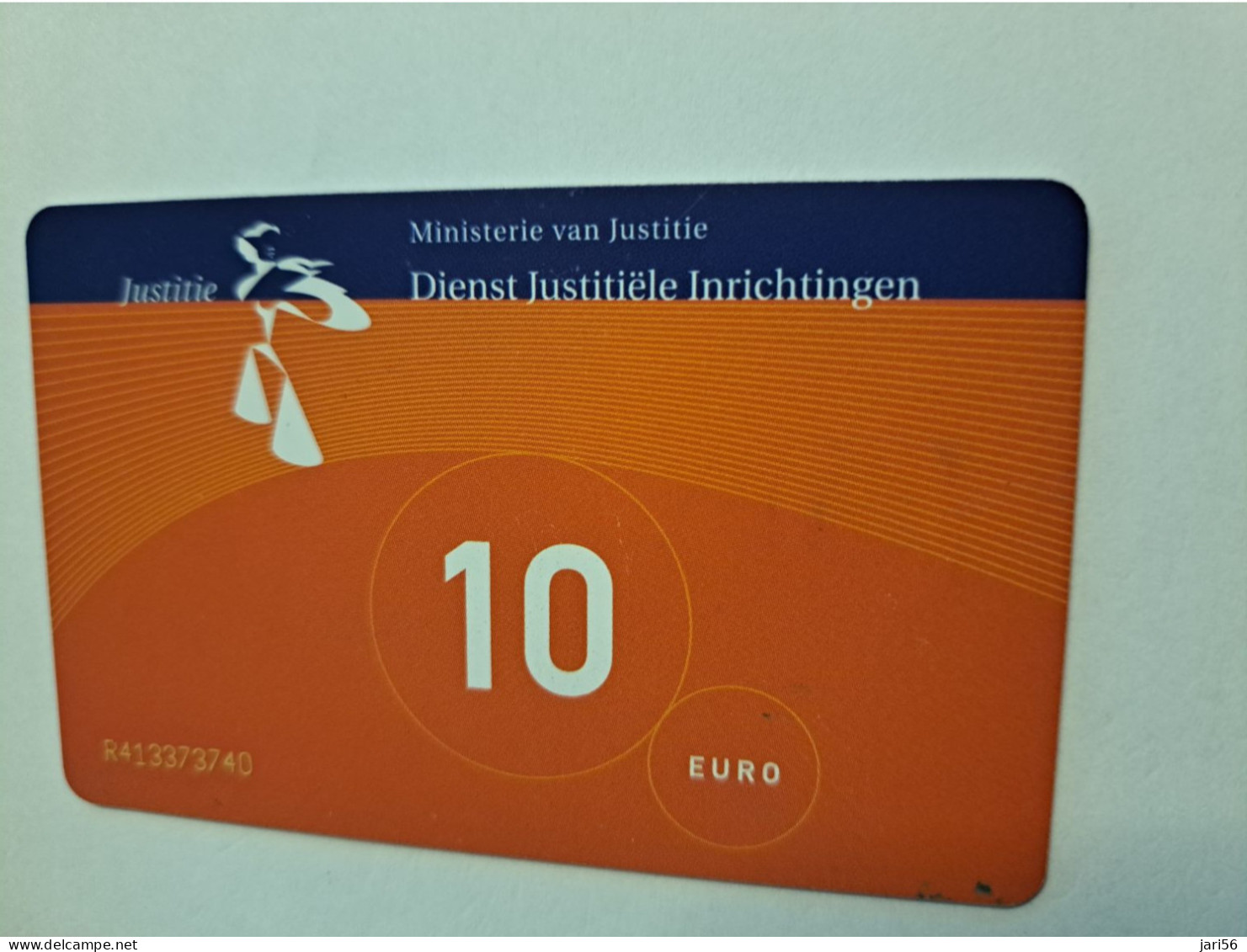 NETHERLANDS   € 10,-  ,-  / USED  / DATE  01-01/09  JUSTITIE/PRISON CARD  CHIP CARD/ USED   ** 16025** - [3] Sim Cards, Prepaid & Refills