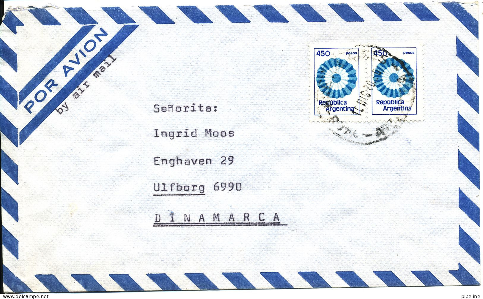 Argentina Air Mail Cover Sent To Denmark 10-12-1980 - Luchtpost