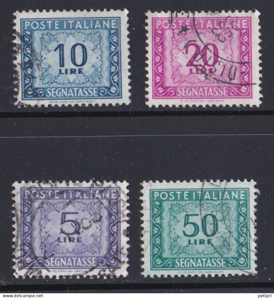 Italie - 1947  République  - Taxe  Y&T  N ° 72  74  79  85   Oblitéré - Portomarken