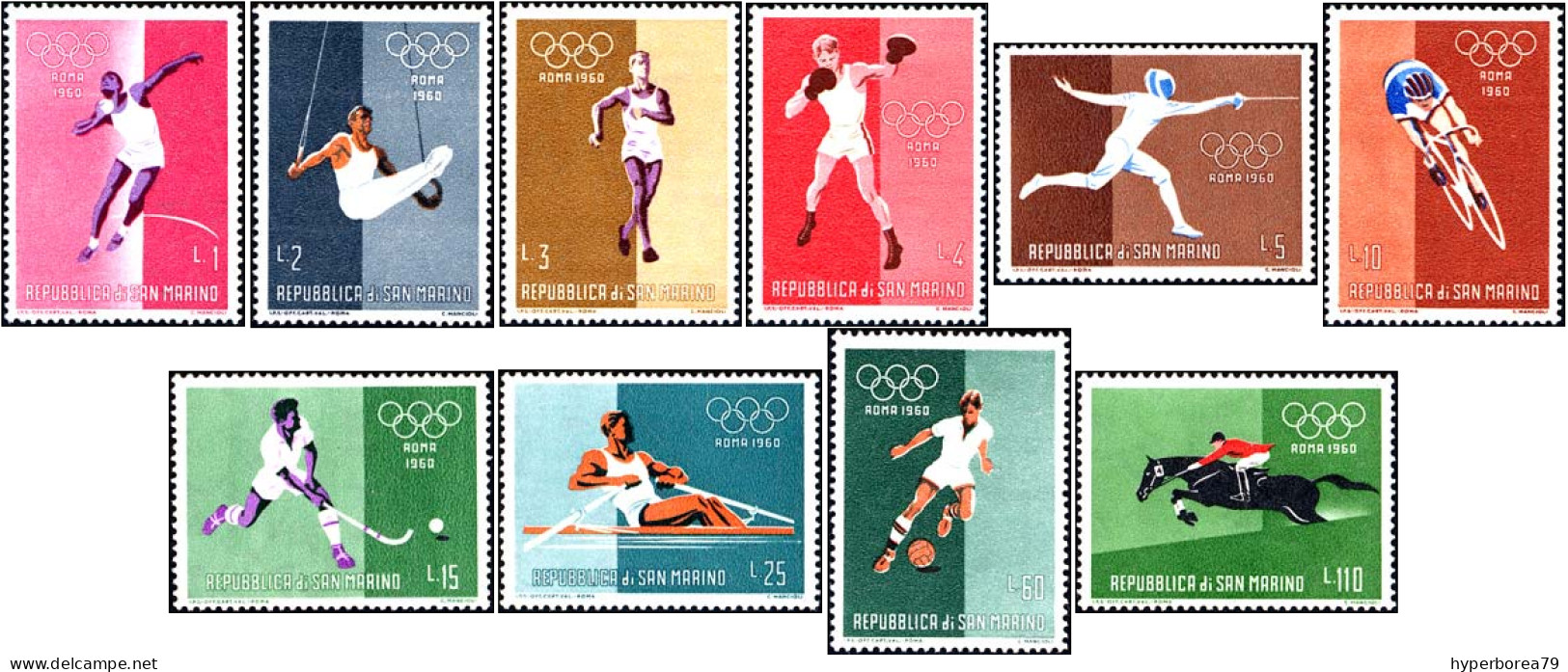 San Marino 520/29 + A132/35 - Olympic Games 1960 Airmail - MNH - Sommer 1960: Rom