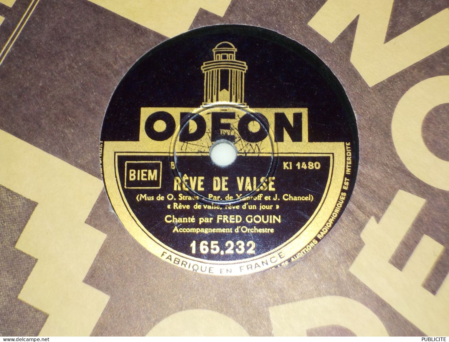 DISQUE 78 TOURS VINYL FOX ET BOSTON   CHANTE PAR FRED GOUIN 1927 - 78 T - Discos Para Fonógrafos