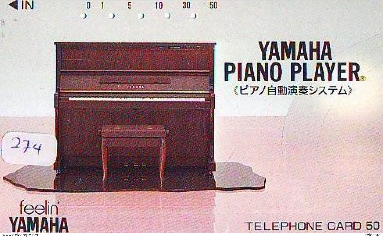 Télécarte Japon * Musique * PIANO * YAMAHA PIANO PLAYER  * (274) Japan Music Phonecard * KLAVIER * Musik Telefonkarte * - Musica