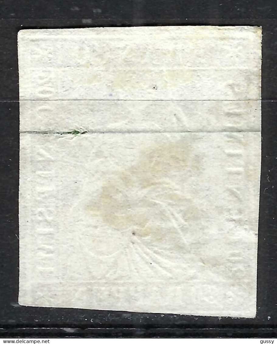 SUISSE Ca.1854-62: Le ZNr. 25B, "Helvétie ND" 3-4 Marges, Obl. Grille, Forte Cote - Gebruikt