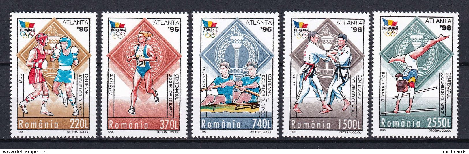 322 ROUMANIE 1996 - Y&T 4335/39 - Sport JO Atlanta Divers Disciplines - Neuf ** (MNH) Sans Trace De Charniere - Nuovi