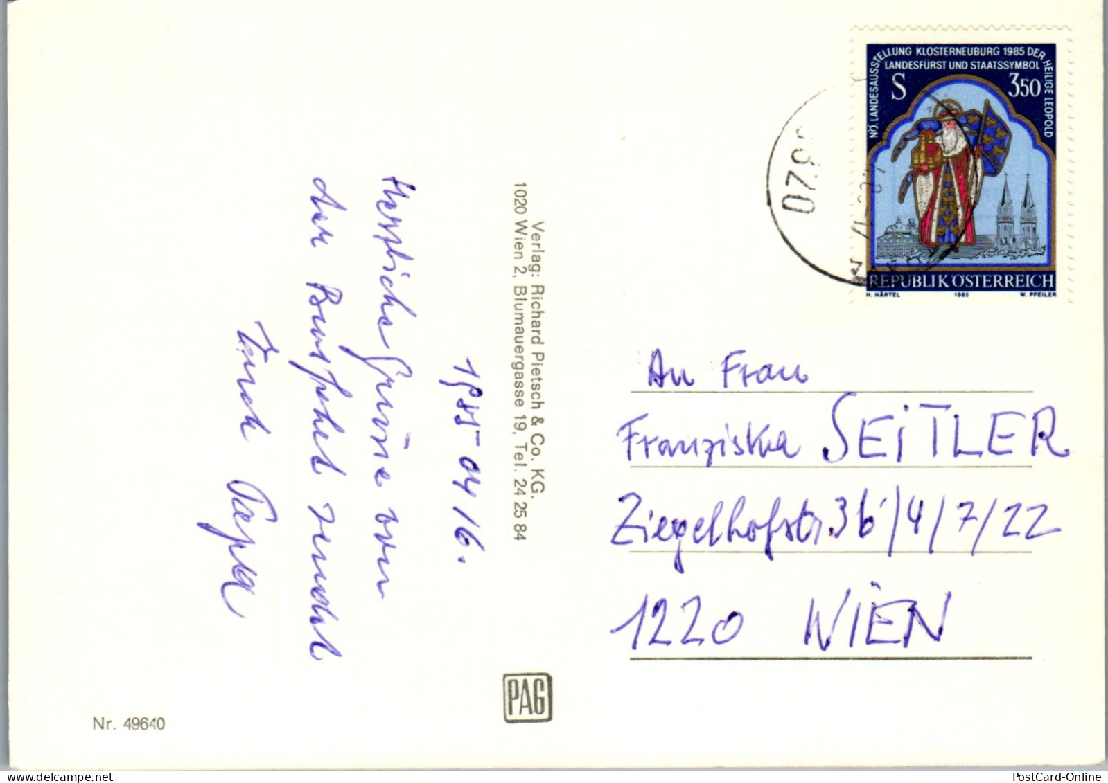 48031 - Niederösterreich - Maria Dreieichen , Bründlkapelle , Schloss Rosenburg Am Kamp , Stift Altenburg - Gel. 1985 - Rosenburg