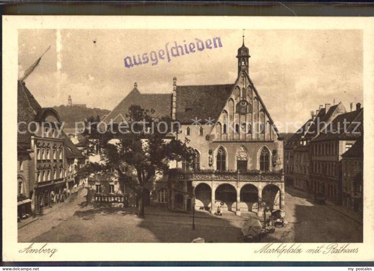 42324310 Amberg Oberpfalz Marktplatz Rathaus Amberg Oberpfalz - Amberg