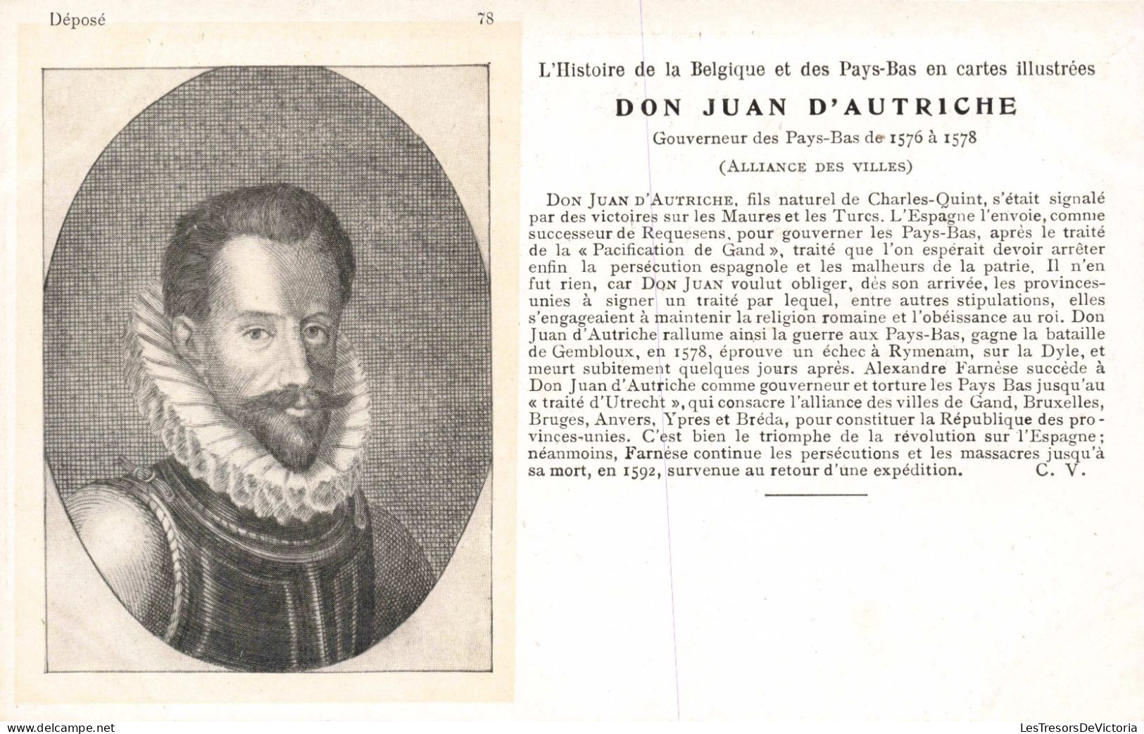 CELEBRITES - Hommes Politiques - Don Juan D'Autriche - Gouverneur Des Pays-Bas - Carte Postale Ancienne - Politieke En Militaire Mannen