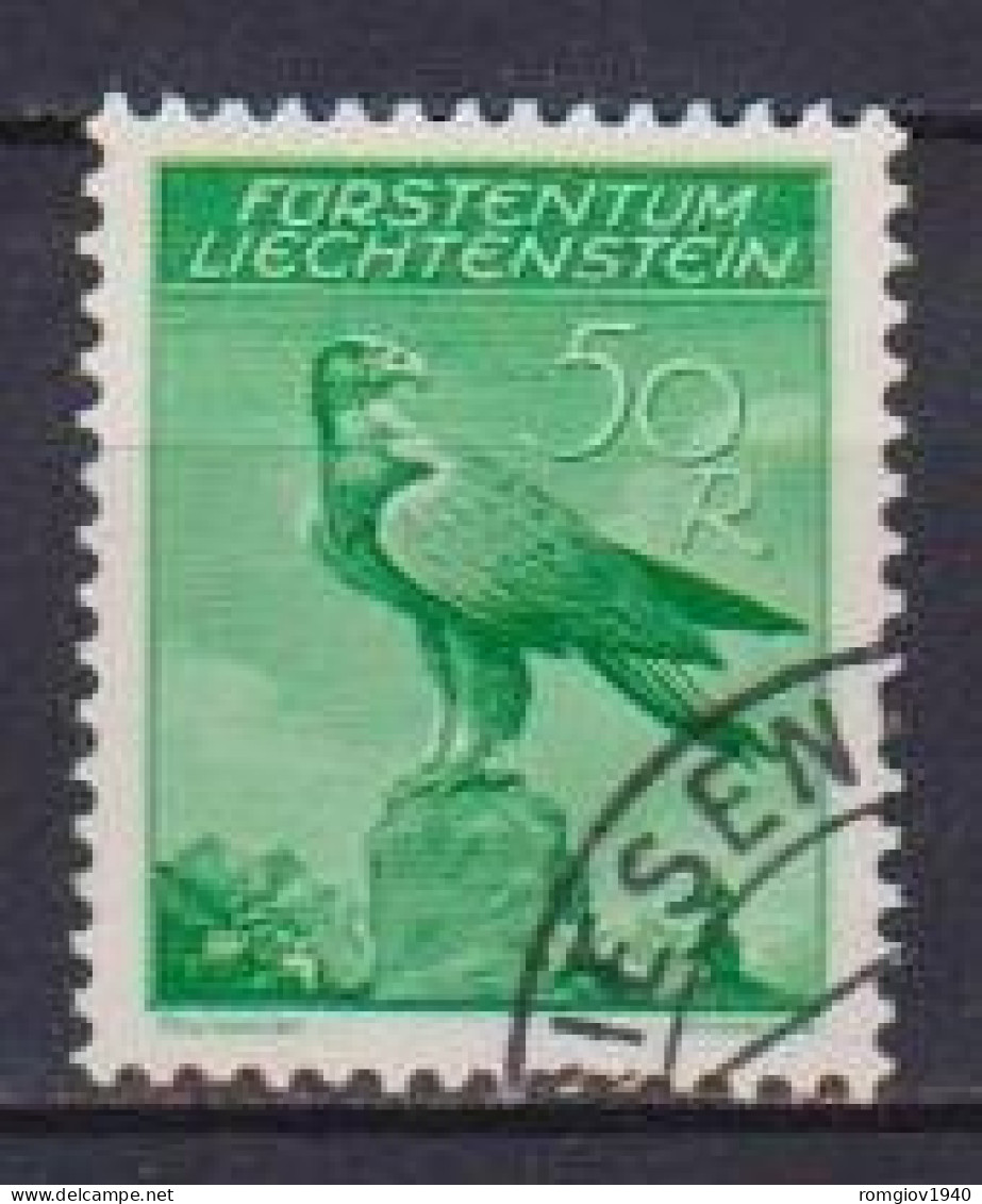 LIECHTENSTEIN 1934-35  POSTA  AEREA   AQUILA  REALE  UNIF.  13  USATO  VF - Luftpost