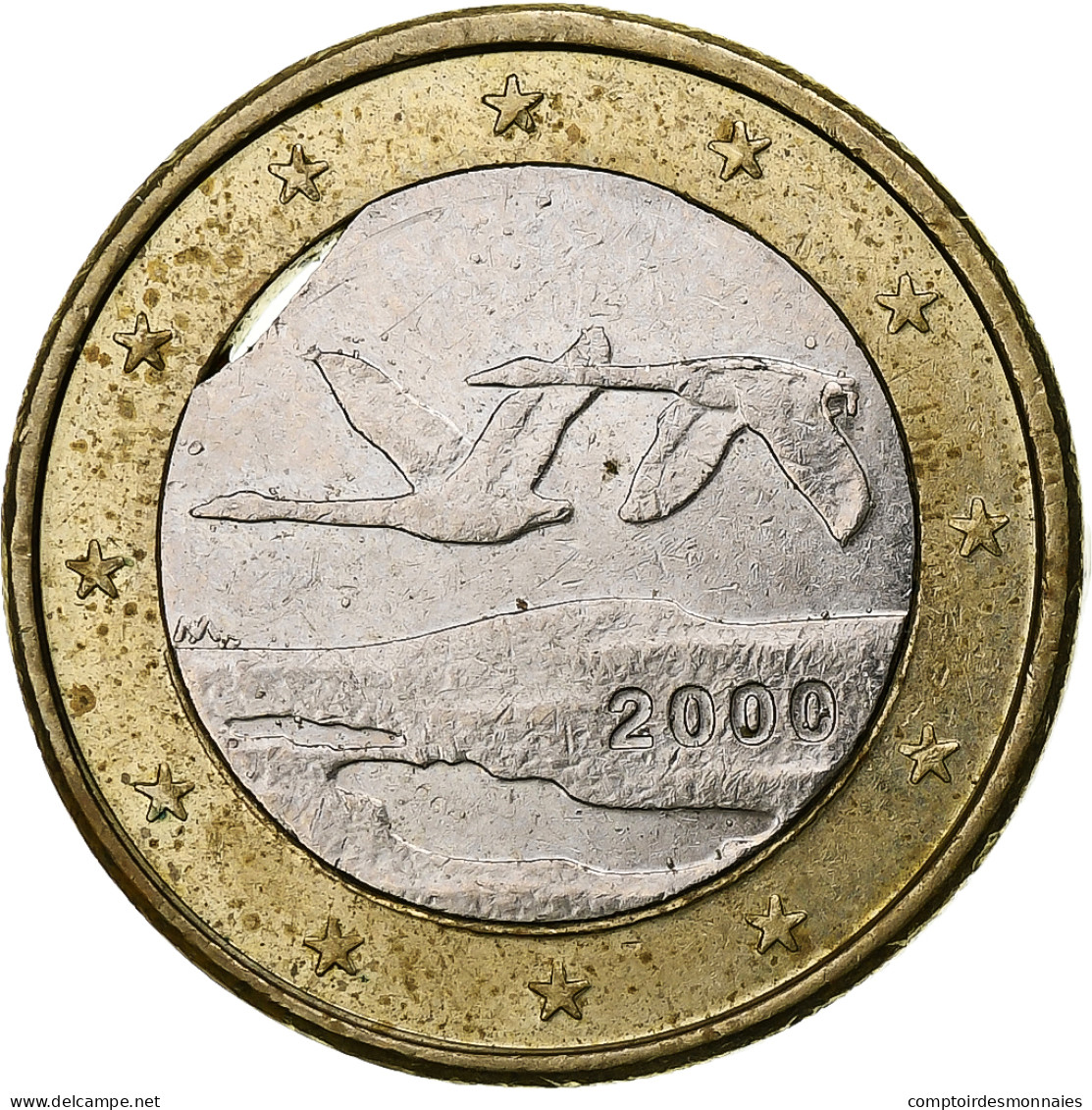 Finlande, Euro, 2000, Vantaa, Error Double Clip, TB+, Bimétallique, KM:104 - Errores Y Curiosidades