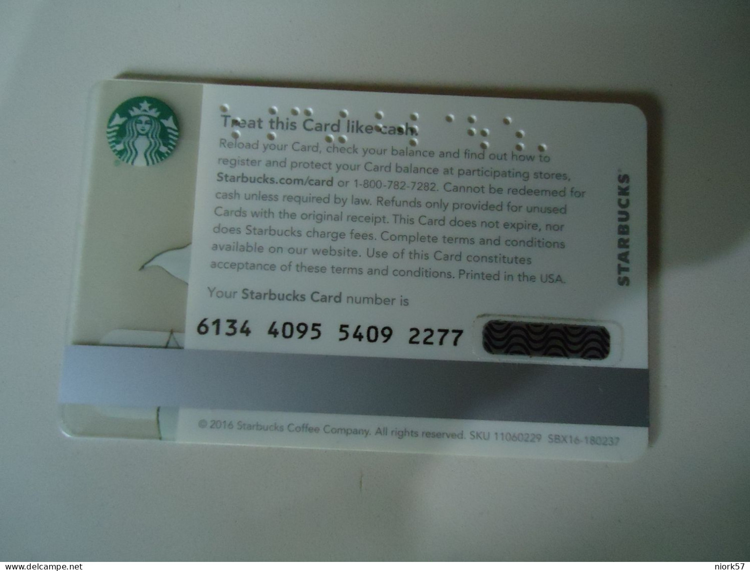 UNITED STATES  CARDS CAFE  STARBUCKS - Other & Unclassified