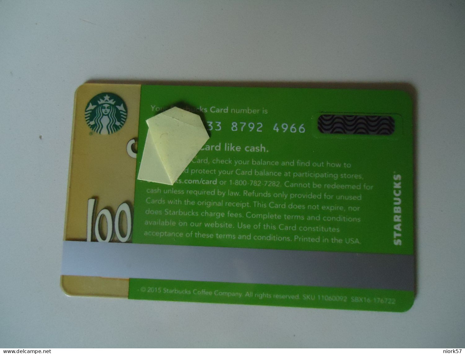 UNITED STATES CARDS CAFE  STARBUCKS - Other & Unclassified