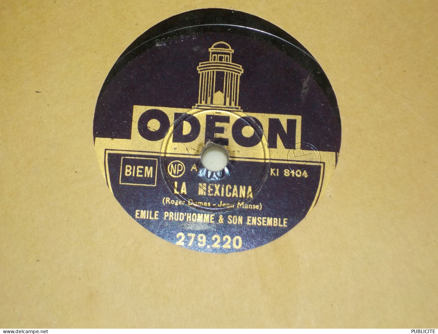 DISQUE 78 TOURS DE  EMILE PRUD HOMME - 78 Rpm - Gramophone Records