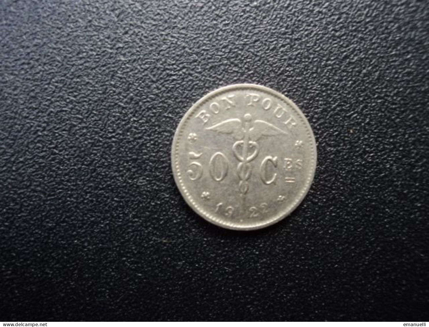 BELGIQUE : 50 CENTIMES  1922    KM 87     SUP - 50 Centimes