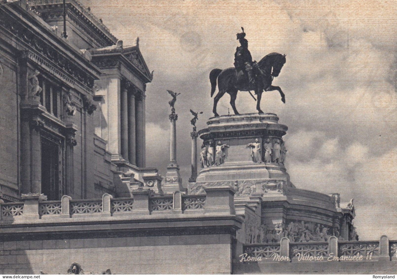 CARTOLINA  ROMA,LAZIO-MONUMENTO A VITTORIO EMANUELE II°-STORIA,MEMORIA,CULTURA,RELIGIONE,BELLA ITALIA,VIAGGIATA 1958 - Altare Della Patria