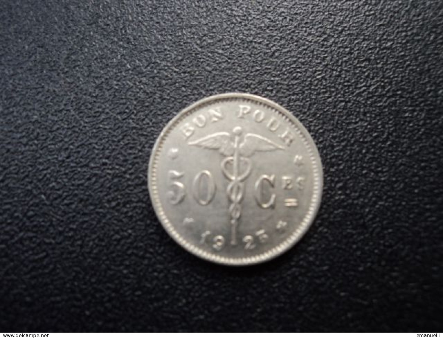 BELGIQUE : 50 CENTIMES  1923    KM 87     SUP - 50 Cent