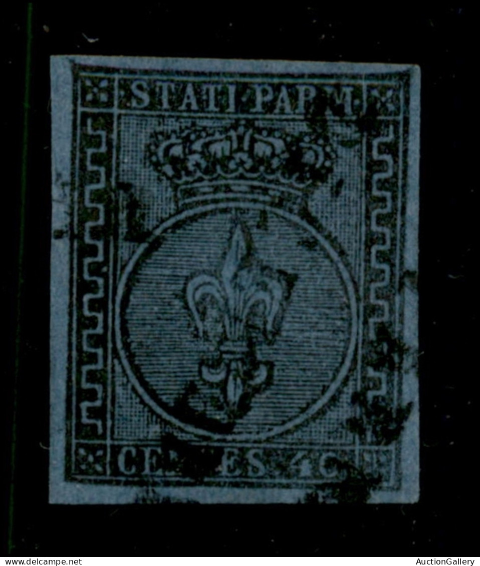 Antichi Stati Italiani - Parma - 1852 - 40 Cent (5) Usato - Cert. R. Diena - Andere & Zonder Classificatie