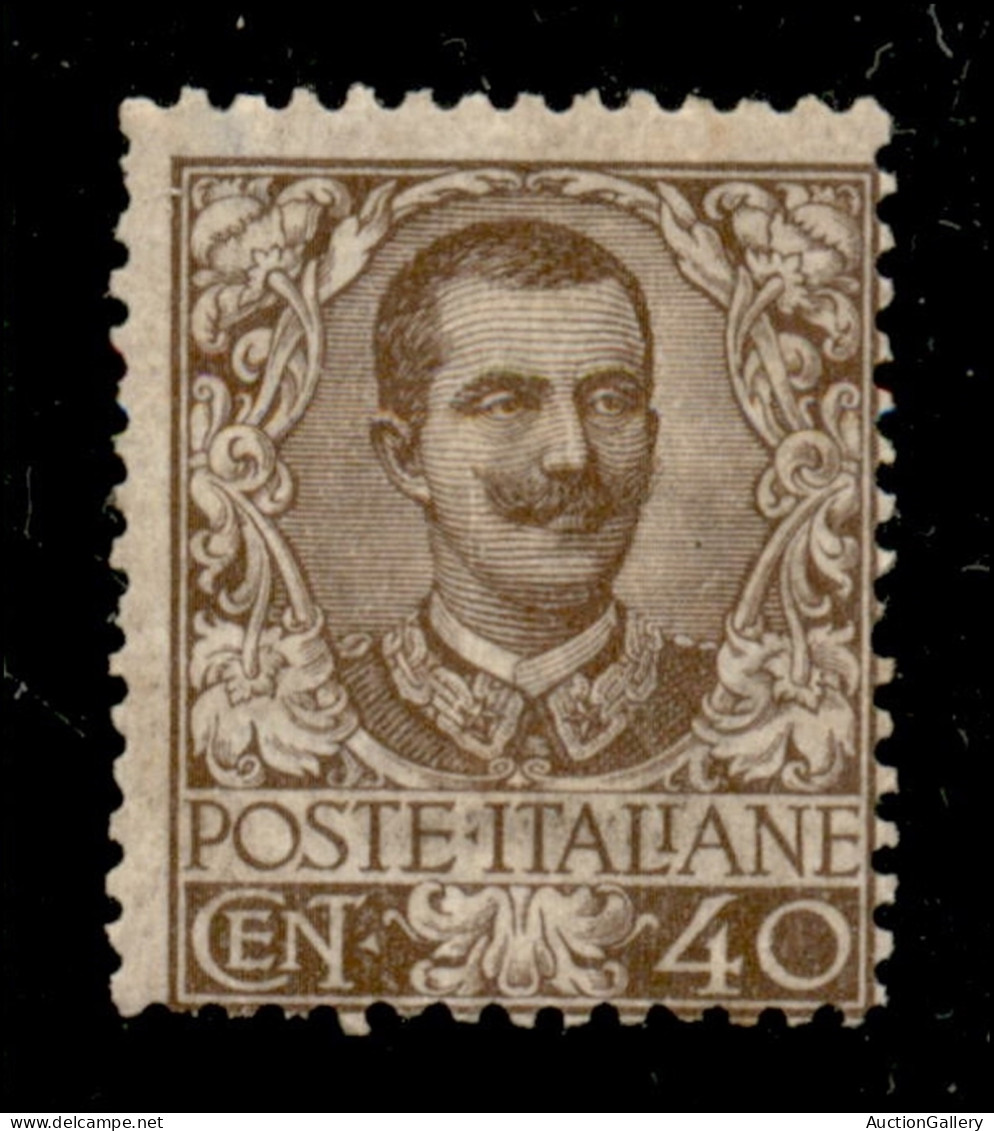 Regno - Vittorio Emanuele III - 1901 - 40 Cent Floreale (74) - Gomma Originale - Autres & Non Classés