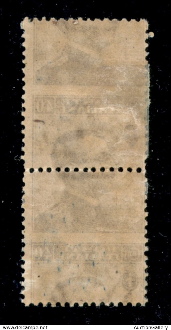 Regno - Vittorio Emanuele III - 1908 - 40 Cent Michetti (84me - Varietà) - Coppia Verticale Con Dentellature Orizzontali - Autres & Non Classés