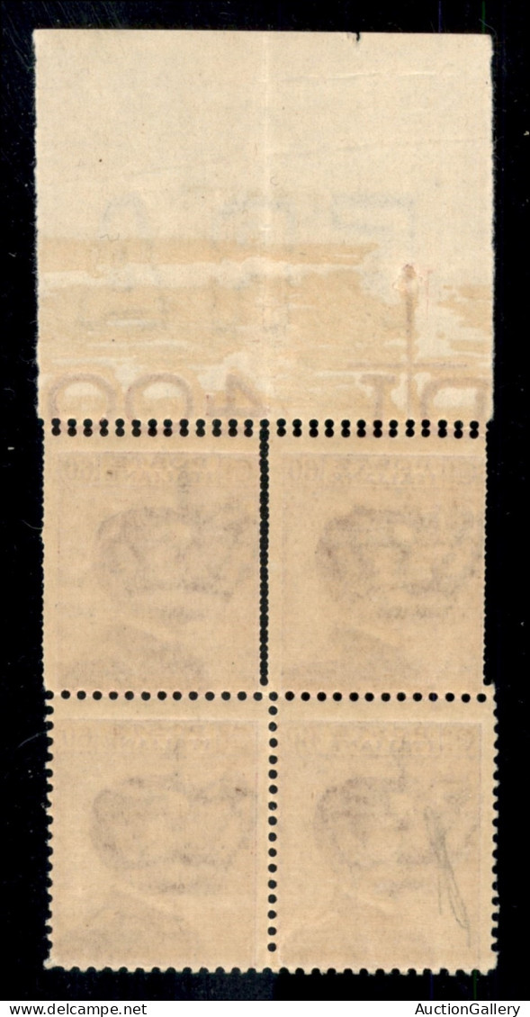 Regno - Vittorio Emanuele III - 1917/20 - Michetti Quartina 60 Cent Con Doppia Dentellatura Sulla Fila Superiore(111l) - - Autres & Non Classés