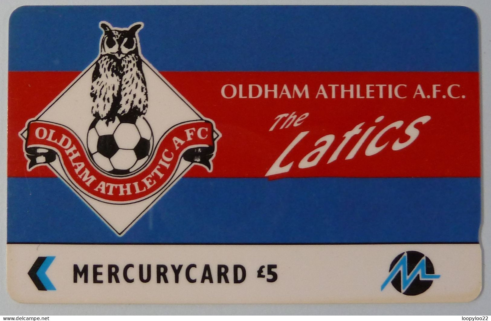 UK - Mercurycard - Oldham Athletic - The Latics - £5 - Specimen Without Control - [ 4] Mercury Communications & Paytelco