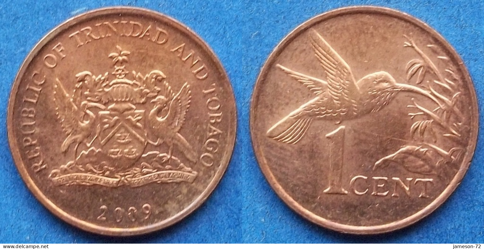 TRINIDAD & TOBAGO - 1 Cent 2009 "Hummingbird" KM# 29 Republic (1976) - Edelweiss Coins - Trinité & Tobago