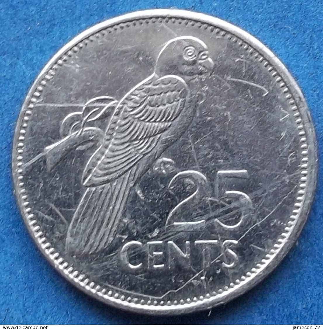 SEYCHELLES - 25 Cents 2007 PM "Black Parrot" KM# 49a Republic (1976) - Edelweiss Coins - Seychelles