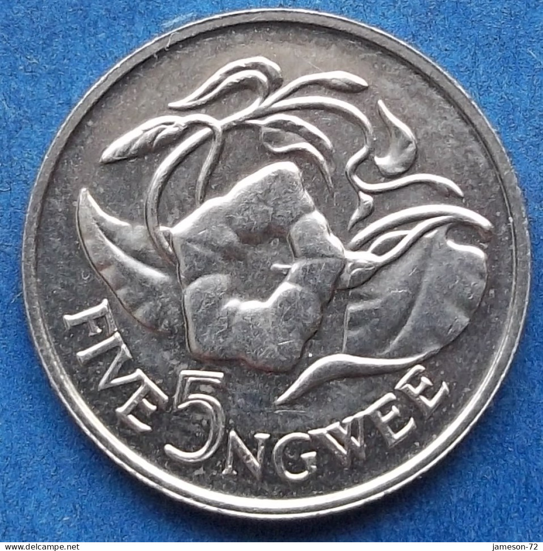 ZAMBIA - 5 Ngwee 1987 "Morning Glory" KM# 11 Decimal Coinage (1968-2013) - Edelweiss Coins - Zambie