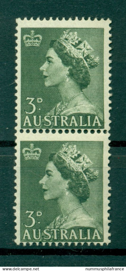 Australie 1953 - Y & T N. 197 - Série Courante (Michel N. 236) - Coil Paire (1) - Mint Stamps