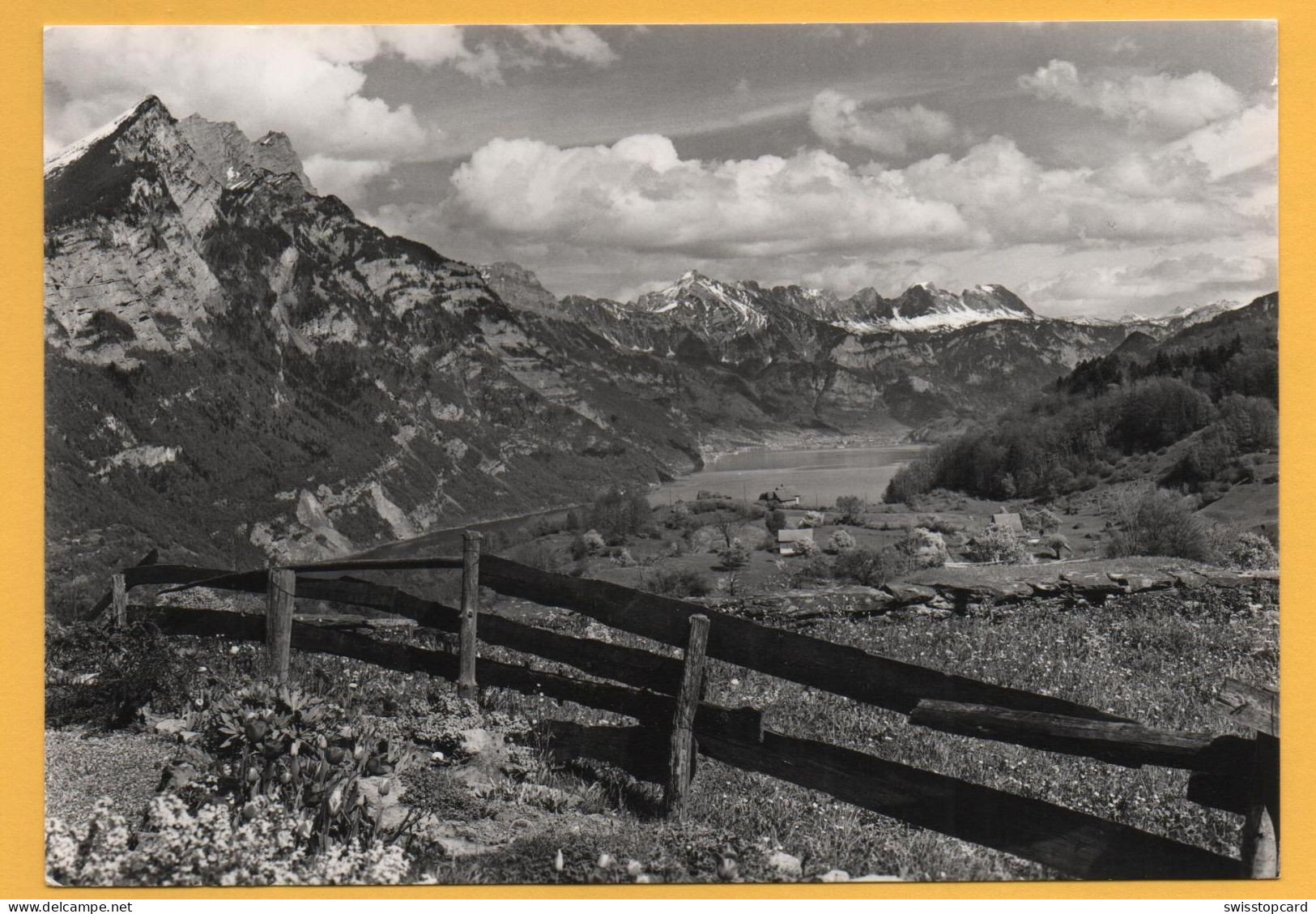 FILZBACH An Der Kerenzerbergstrasse Ausblick Auf Walensee Und Alvierkette - Filzbach