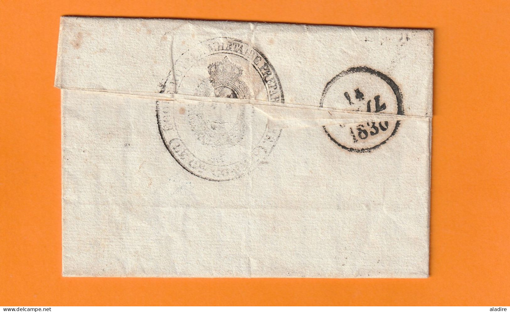 1830 - Marque Postale 71 LA FLECHE, Sarthe  Sur Lettre Filiale Pliée  Vers FAYENCE, Var - Taxe 10 - 1801-1848: Voorlopers XIX