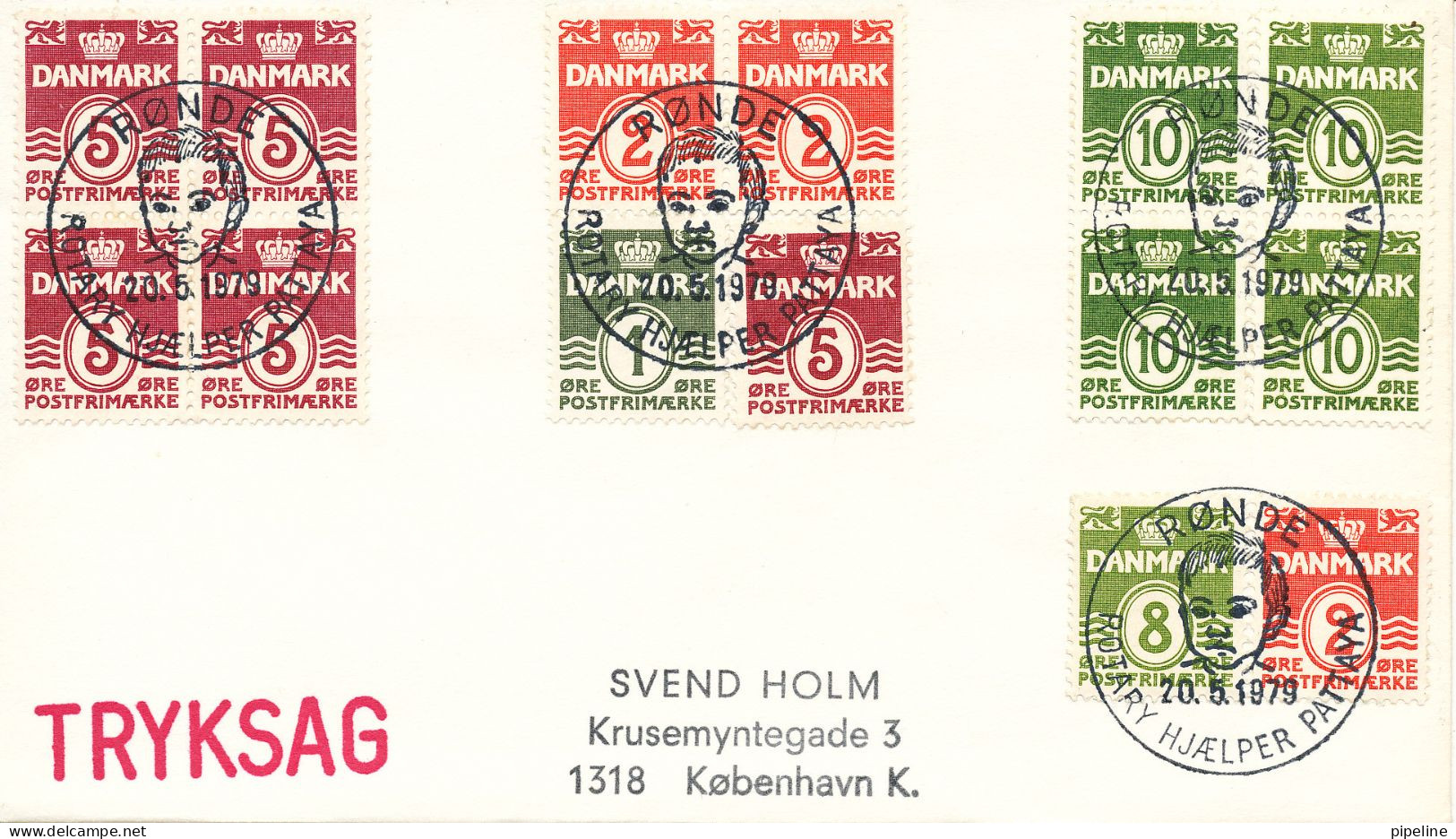 Denmark Cover Rönde 20-5-1979 Rotary Help Pattaya Thailand - Cartas & Documentos