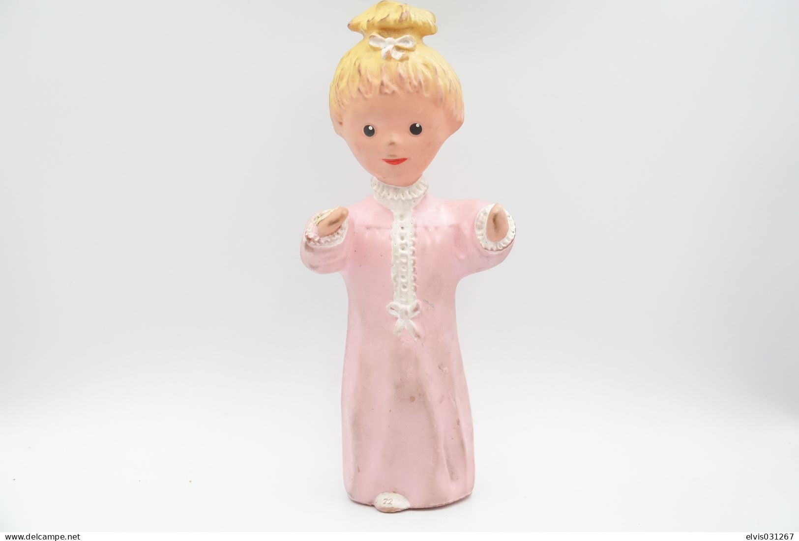 PIEPER POUET SQUEAKY: UNKNOWN KID GIRL - L=19 - Rubber - Vinyl -1950's - Schlümpfe