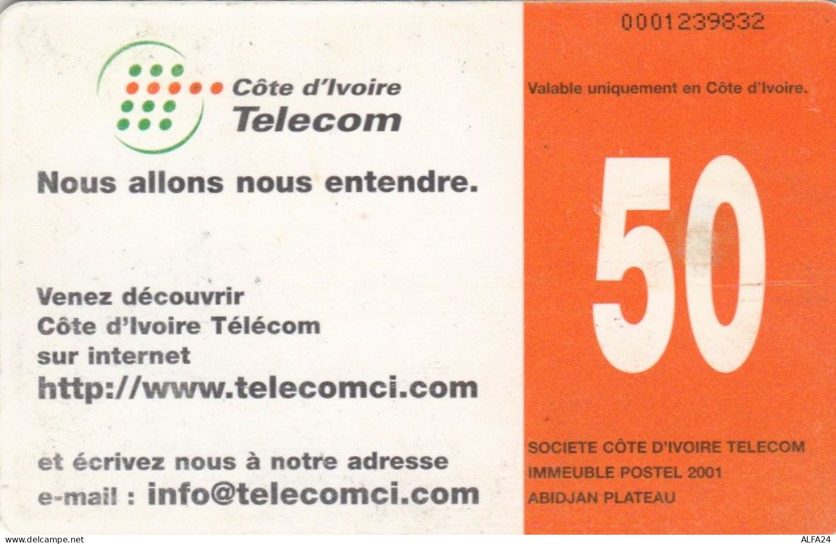 PHONE CARD COSTA D'AVORIO (E51.21.2 - Ivory Coast