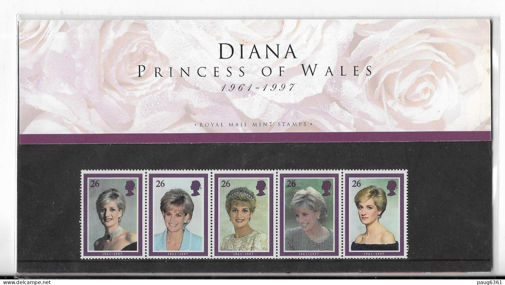 GRANDE-BRETAGNE 1997 PACK DE PRESENTATION "DIANA" YVERT N°2017/21 NEUF MNH** - Presentation Packs