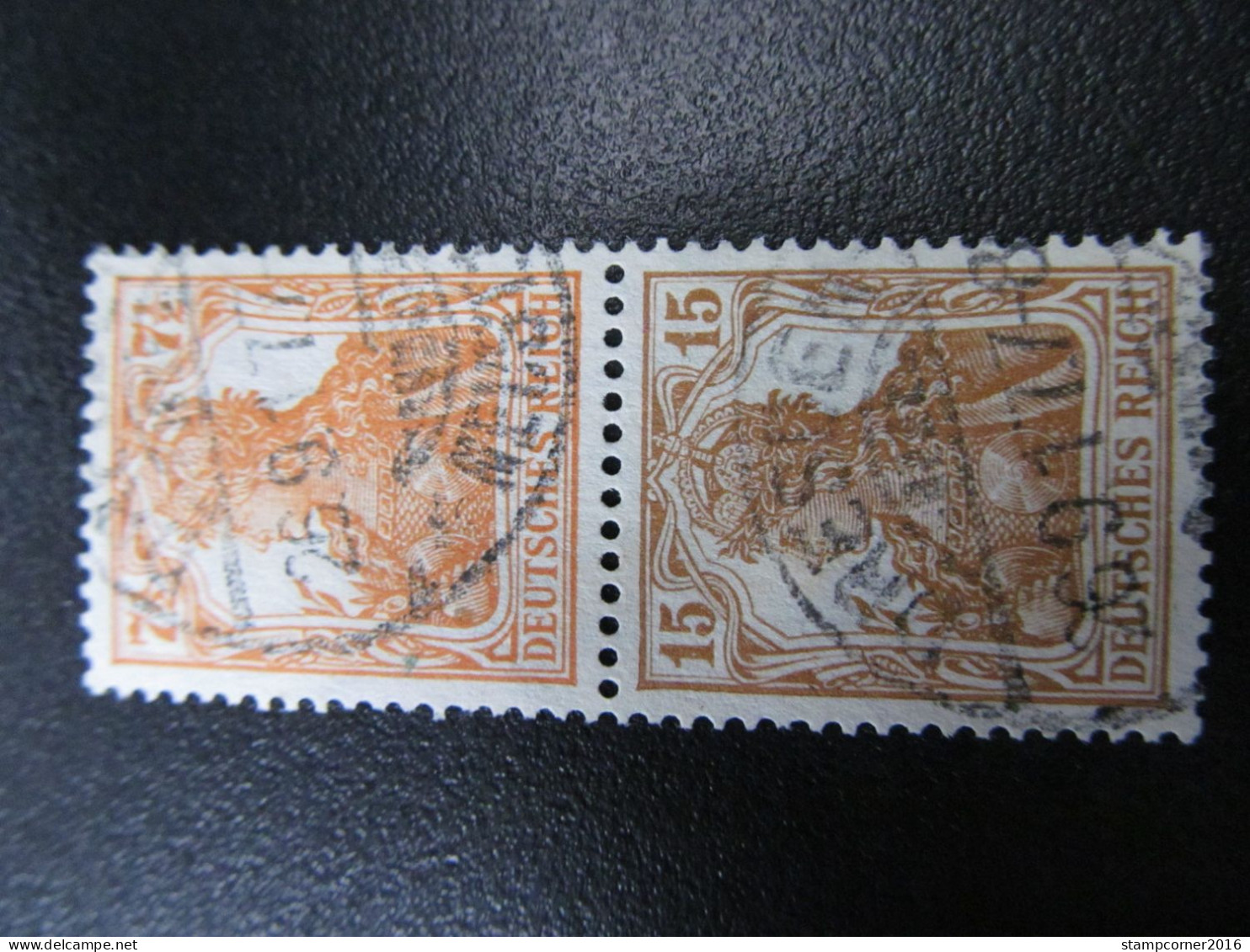 DR-ZD Nr. S7, 1917, Germania, Gestempelt, Mi 200€ *DEL281* - Cuadernillos & Se-tenant