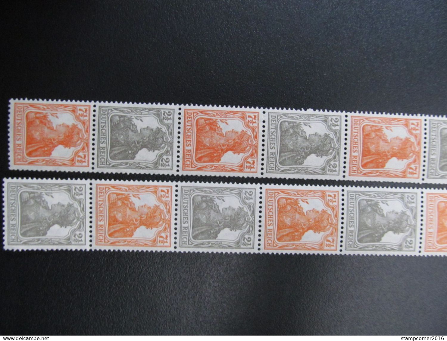 DR-ZD Nr. S13a+S13b, 1916, Germania, 10er Streifen, Postfrisch, Mi 140€ *DEL1007* - Postzegelboekjes & Se-tenant