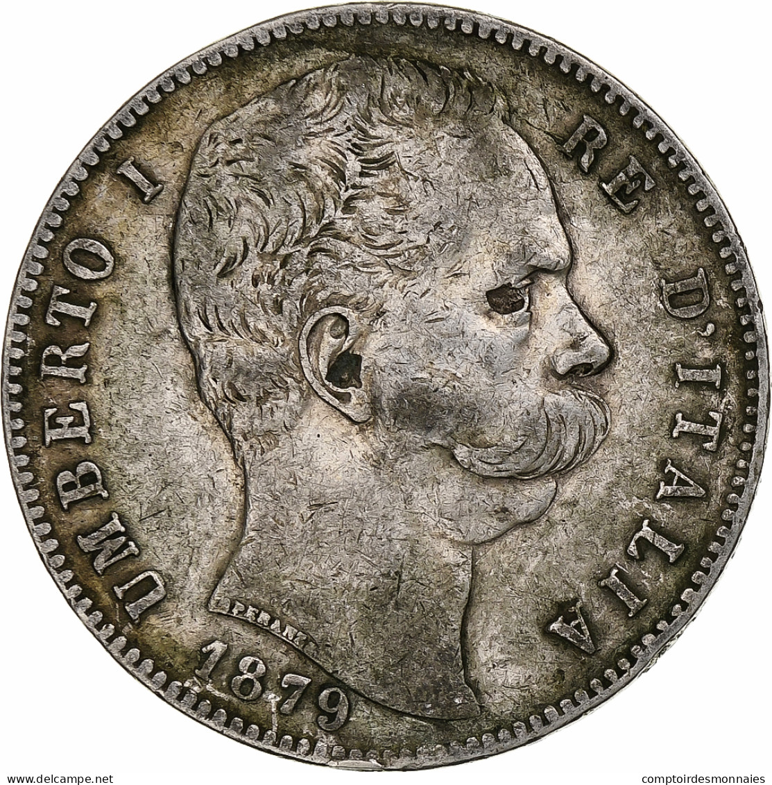 Italie, Umberto I, 5 Lire, 1879, Rome, Argent, TB+, KM:20 - 1878-1900 : Umberto I