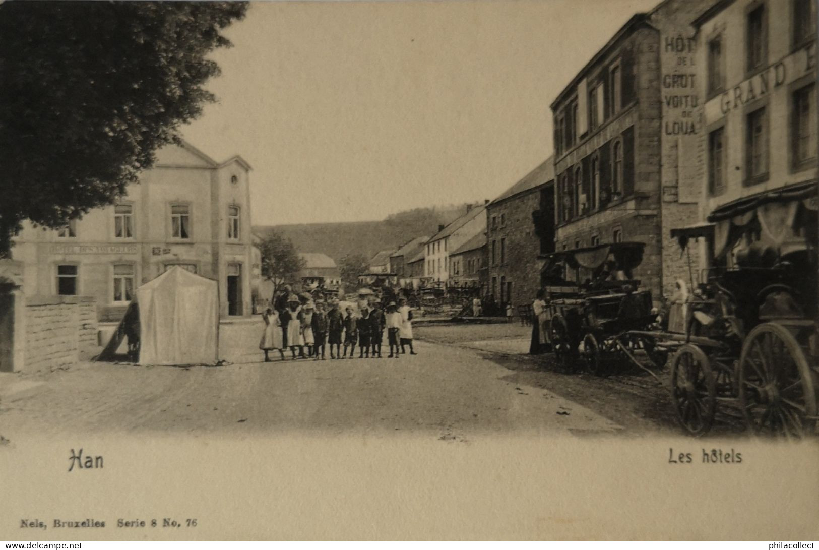 Han Sur Lesse (Rochefort) Les Hotels (animee) Ca 1900 - Sonstige & Ohne Zuordnung