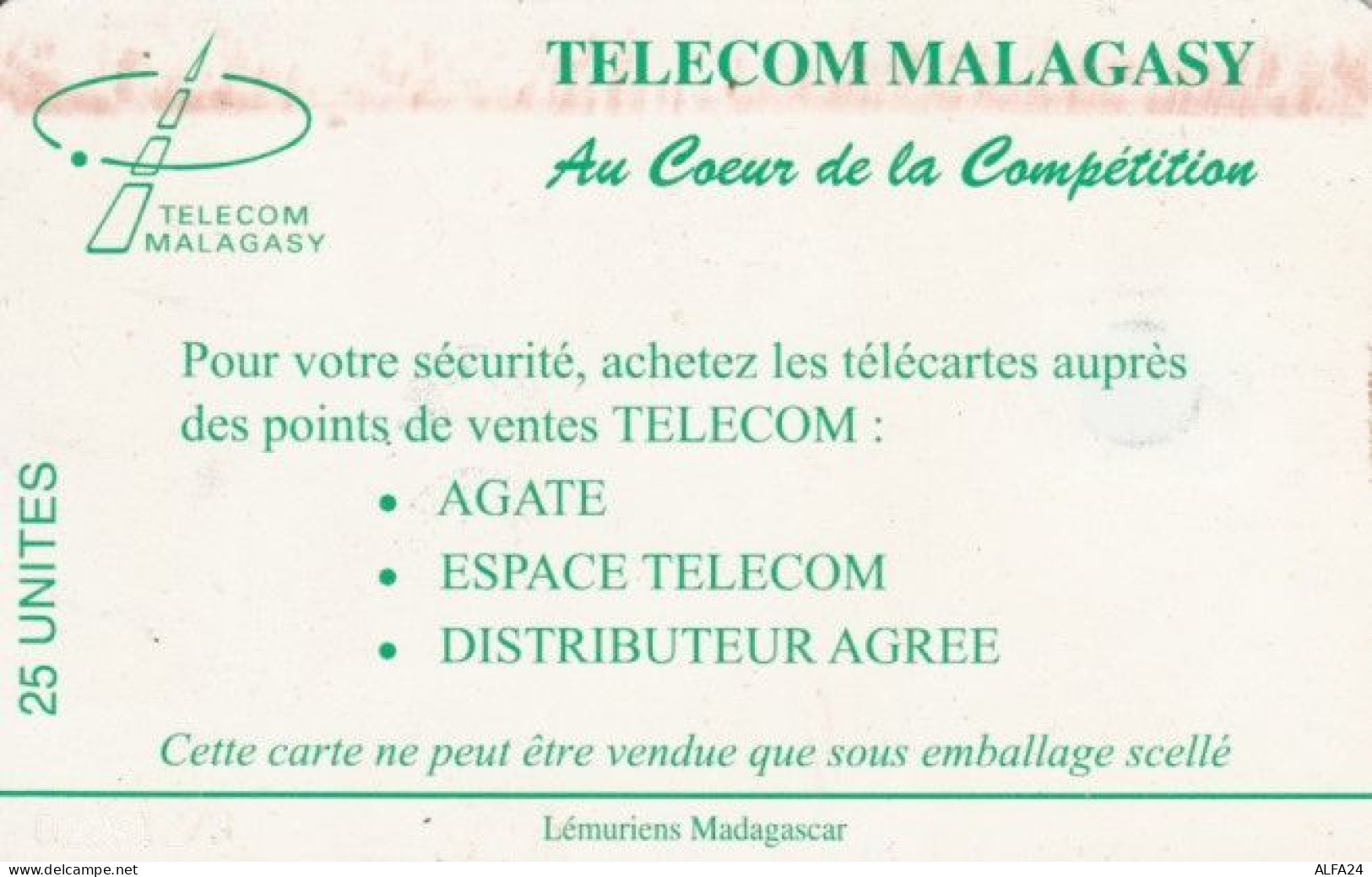 PHONE CARD MADAGASCAR (E59.20.3 - Madagaskar