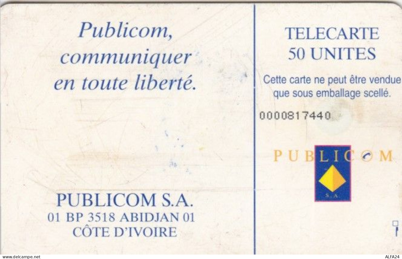 PHONE CARD COSTA D'AVORIO (E61.26.5 - Ivoorkust