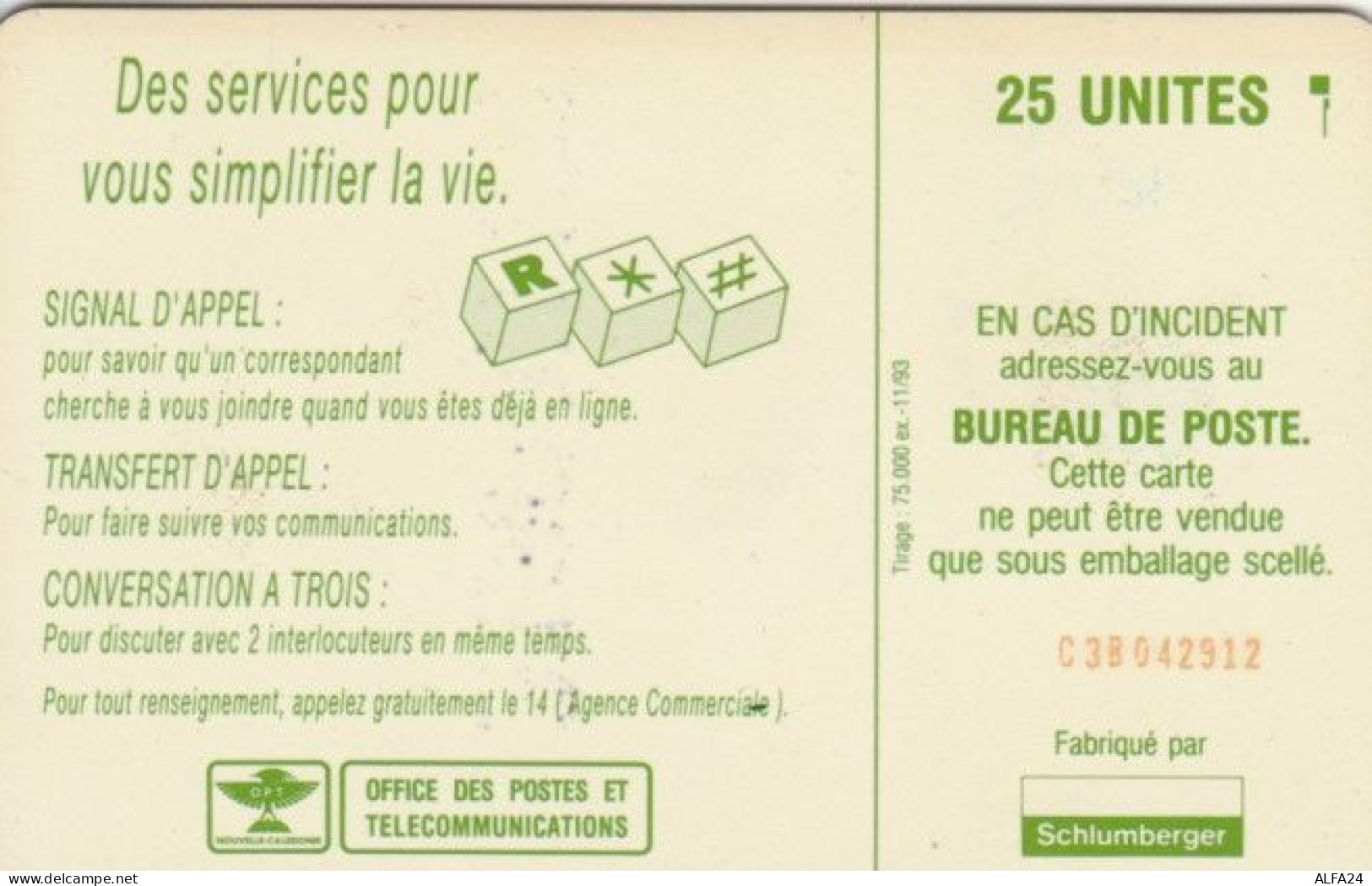 PHONE CARD NUOVA CALEDONIA (E61.14.7 - Nieuw-Caledonië