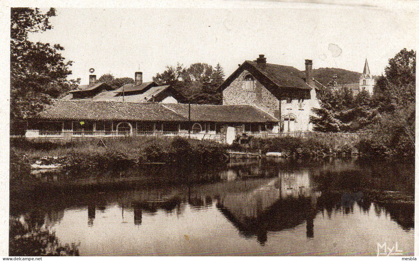 CPA  -  AMBAZAC  (87)   Usine Et Etang De Coqui - Ambazac