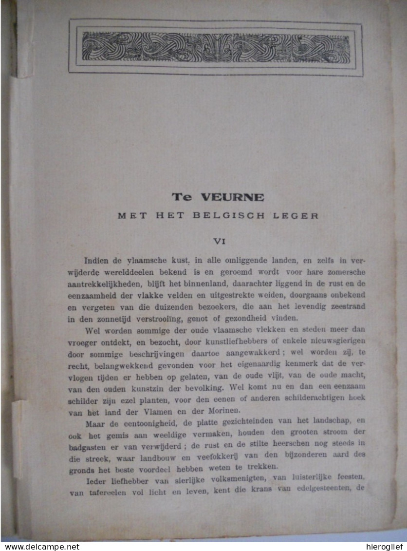 ONZE HELDEN Aan DEN IJZER Door Guillaume De Zaine Zeine Tafereelen Uit Wereldoorlog / Leger Veurne Front Kust Westhoek - Guerre 1914-18