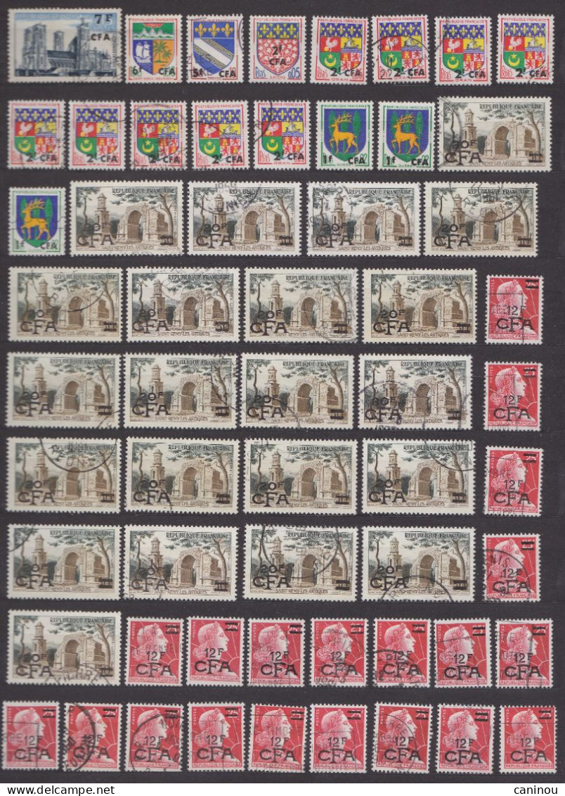 FRANCE REUNION CFA LOT 290 TIMBRES NEUFS ET OBLITERES 1949 - 1974 - Other & Unclassified