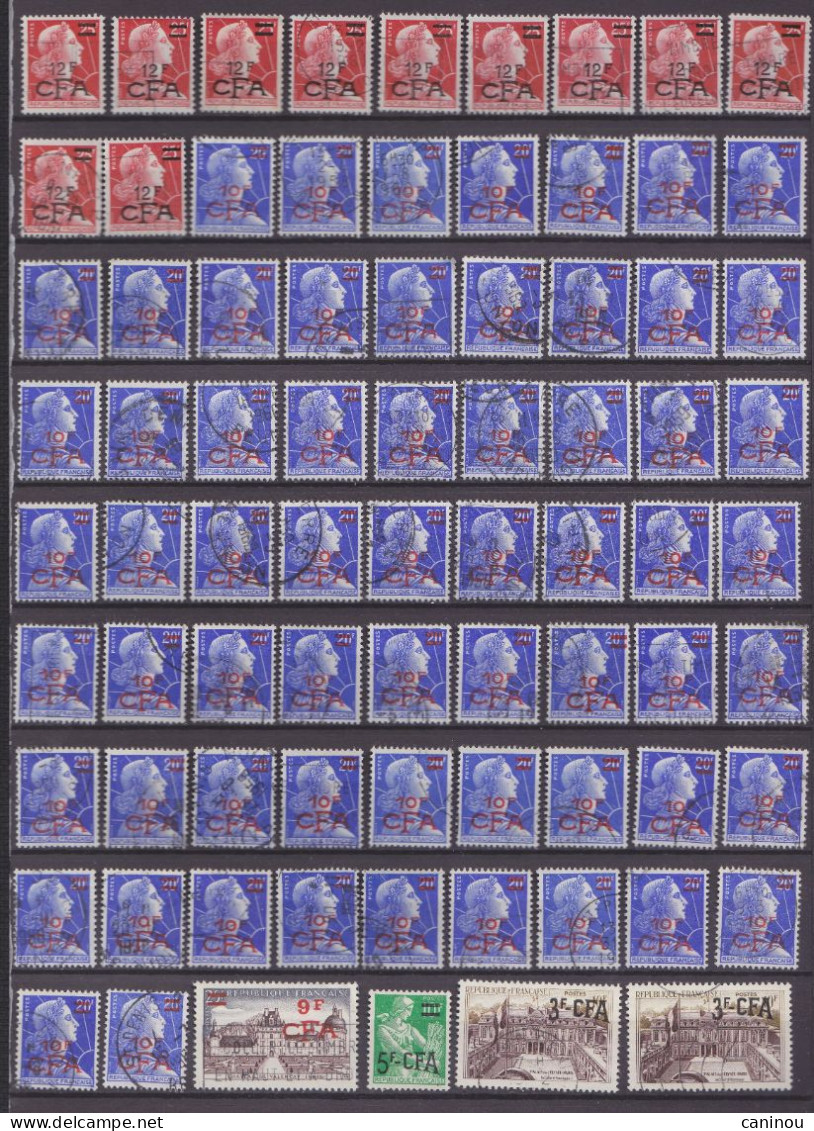 FRANCE REUNION CFA LOT 290 TIMBRES NEUFS ET OBLITERES 1949 - 1974 - Other & Unclassified