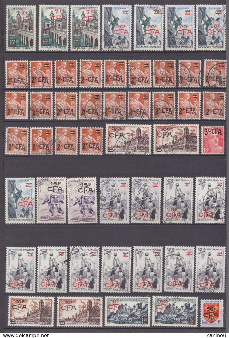 FRANCE REUNION CFA LOT 290 TIMBRES NEUFS ET OBLITERES 1949 - 1974 - Other & Unclassified