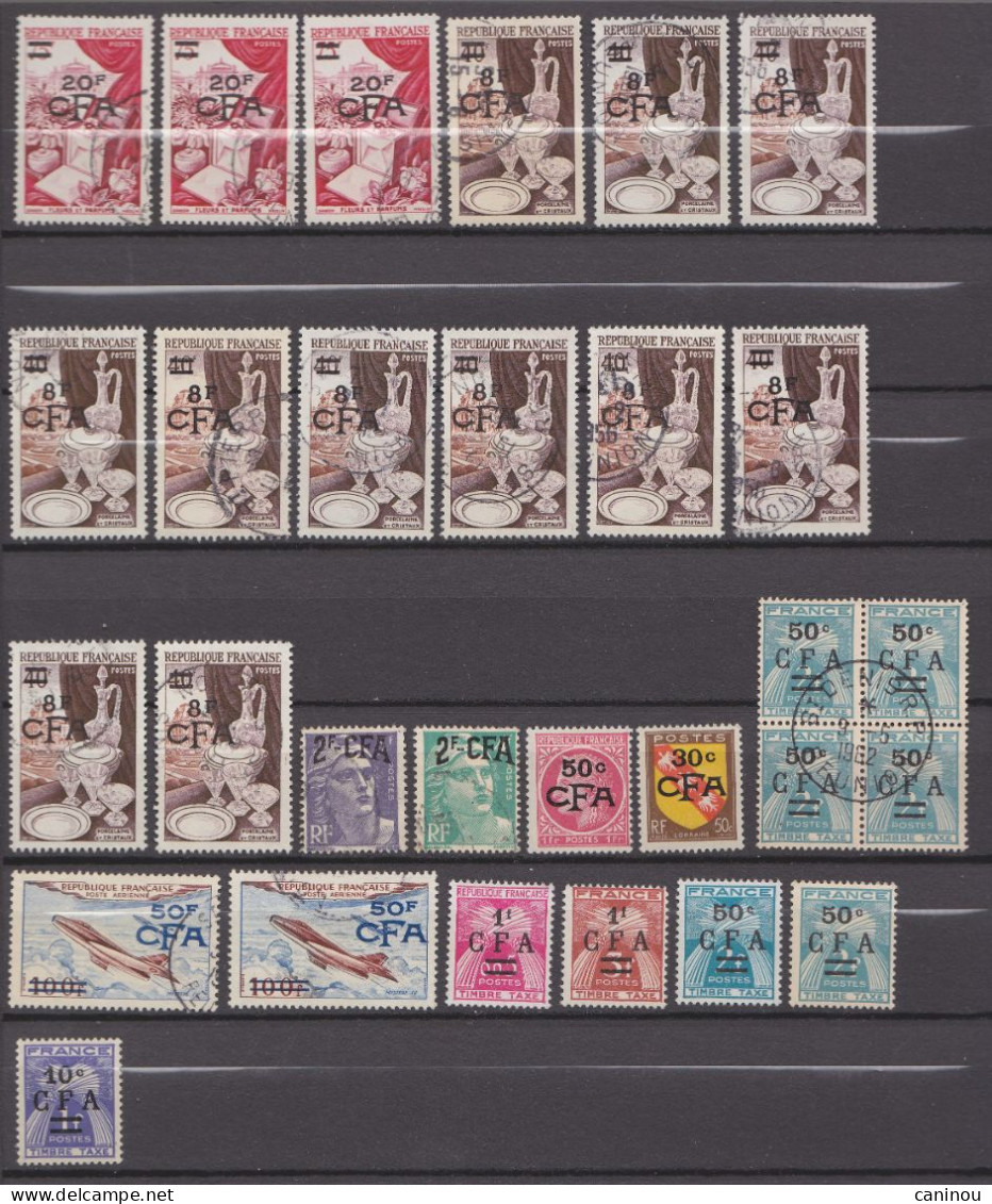 FRANCE REUNION CFA LOT 290 TIMBRES NEUFS ET OBLITERES 1949 - 1974 - Sonstige & Ohne Zuordnung